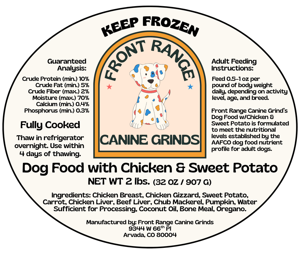 Chicken & Sweet Potato Grind (2 lbs.)