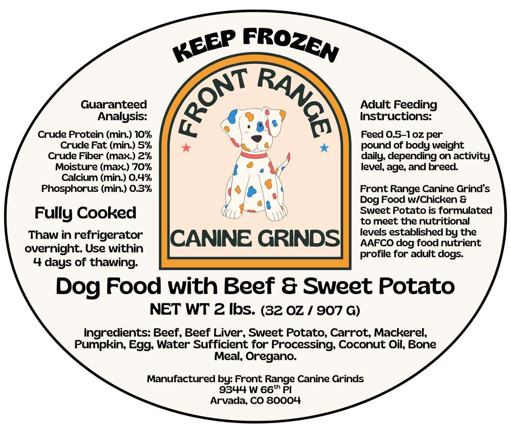 Beef & Sweet Potato Grind (2 lbs.)